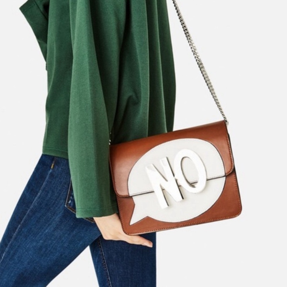 Zara “No” Speech Bubble Purse, linen lined